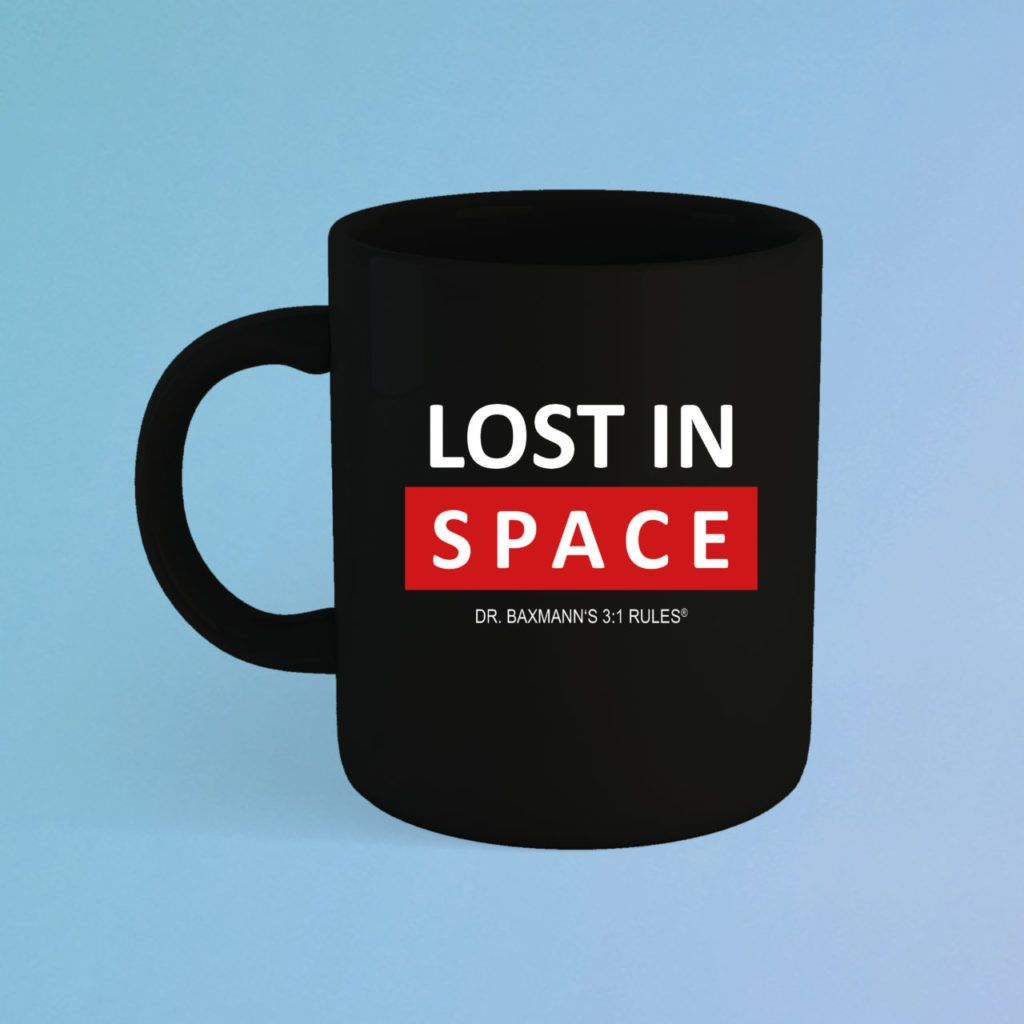 Lost In Space Tasse Schwarz